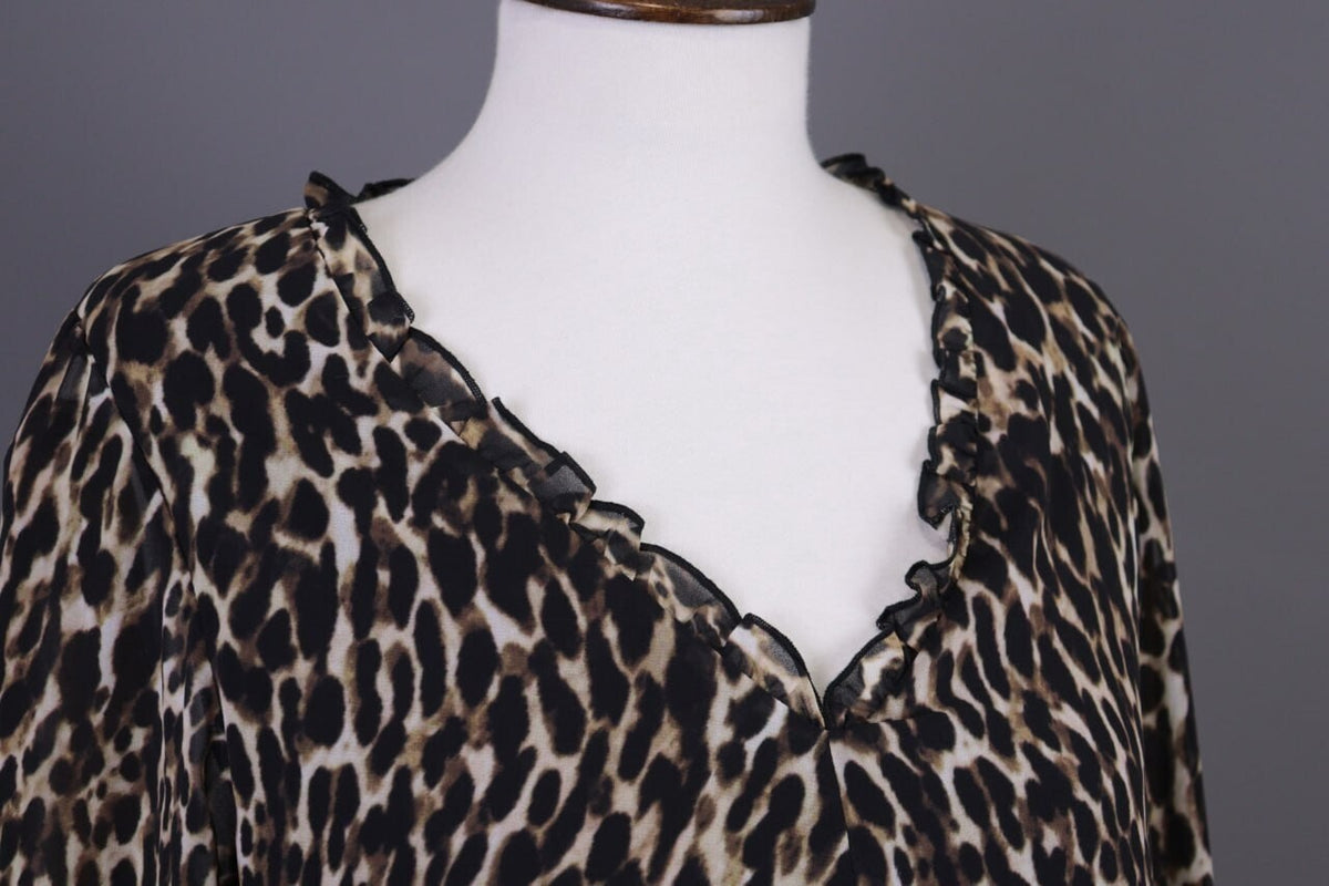 Used True Religion Multicolor Animal Printed V-Neck Summer Evening Midi Dress – Size S