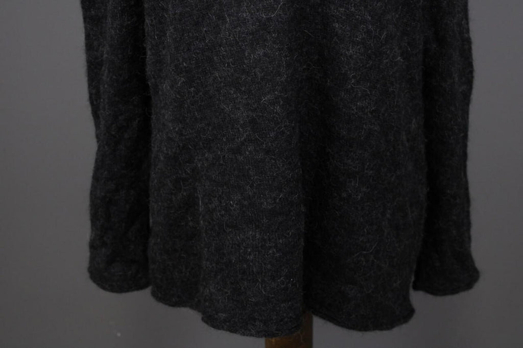 GUDRUN SJODEN Gray Alpaca Wool Knit Lagenlook Long Sleeve Tunic Sweater – Size L