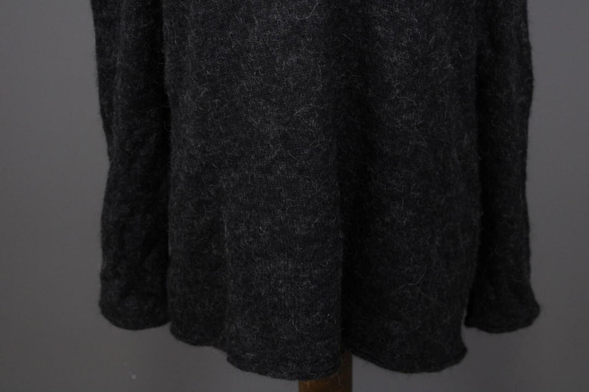 GUDRUN SJODEN Gray Alpaca Wool Knit Lagenlook Long Sleeve Tunic Sweater – Size L