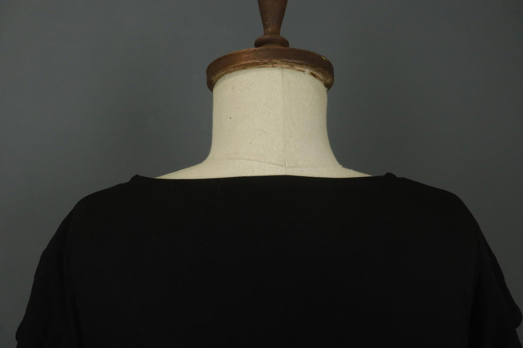 GUDRUN SJODEN Black Lyocell Short Sleeve Round Neck Pullover Blouse Top – Size L