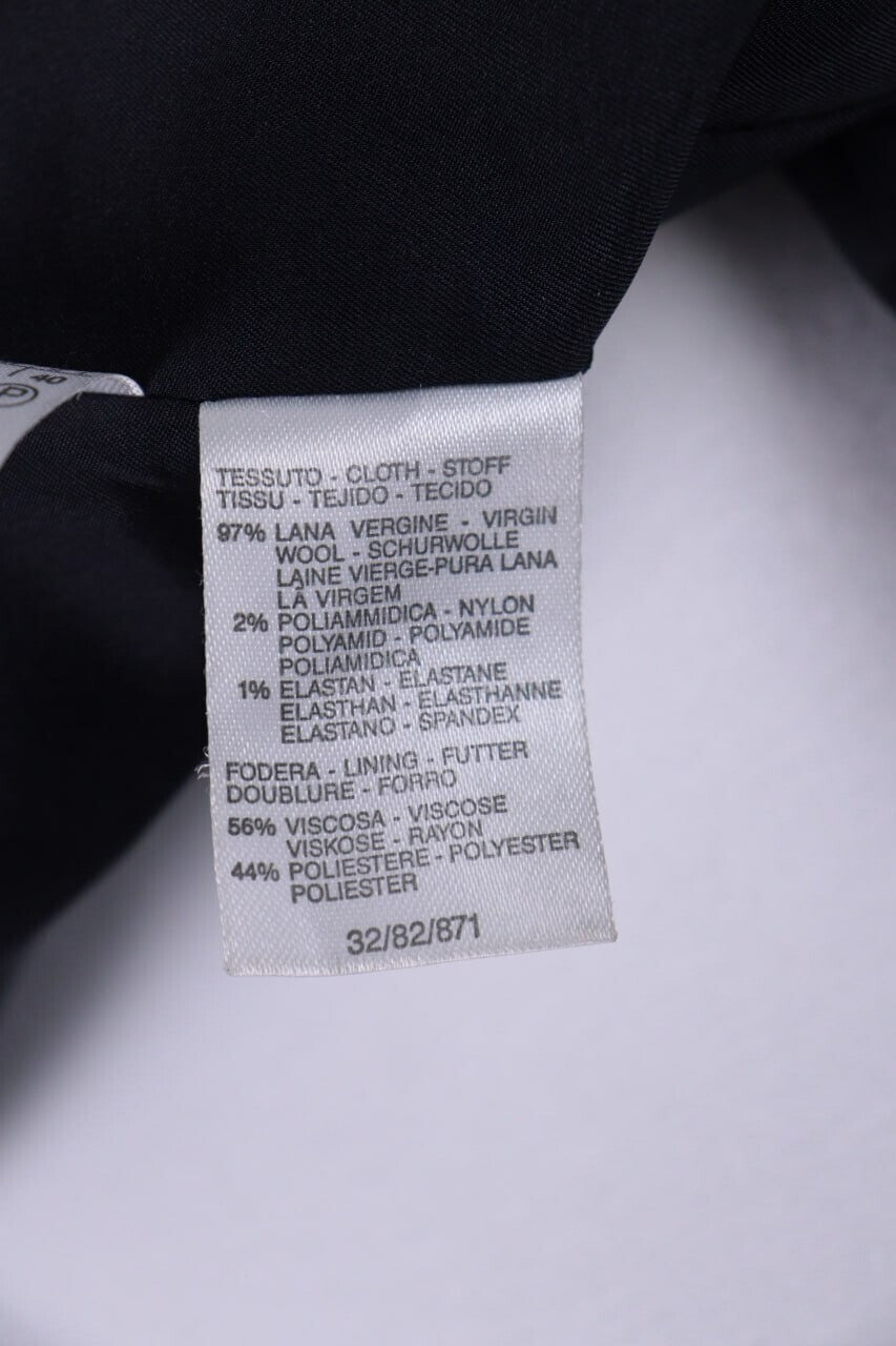 Max Mara Gray Wool Double Breasted Two Button Blazer Jacket – Size 40 / S