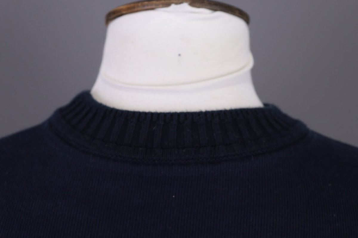 Carlo Colucci Sport Black Geometric Cotton Knit Sweater – Size M