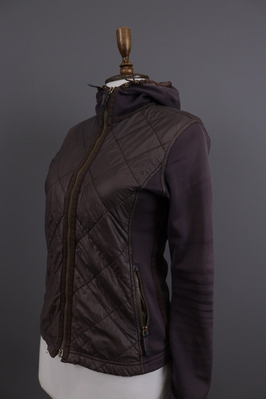 Frauenschuh Brown Puffer Hooded Full Zip Fleece Jacket – Size S