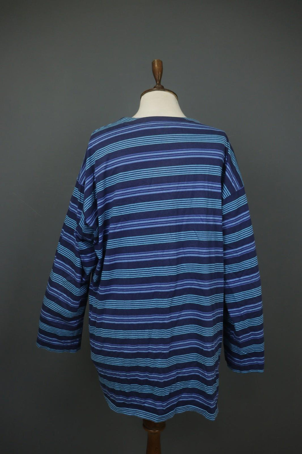 MARJA SUNA MARIMEKKO Navy Purple Striped Button Front Cardigan Sweater – Size XL