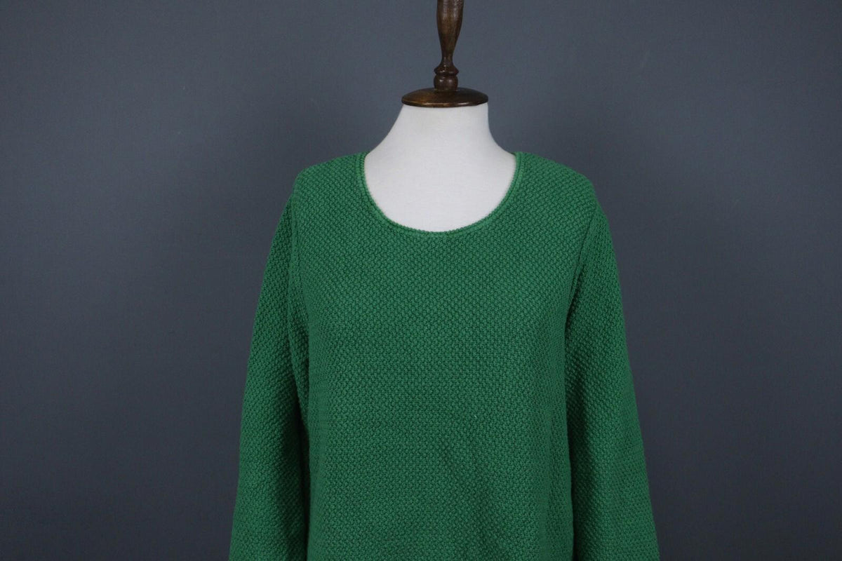 GUDRUN SJODEN Green Long Sleeve Round Neck Pullover Knit Sweater – Size M – Used