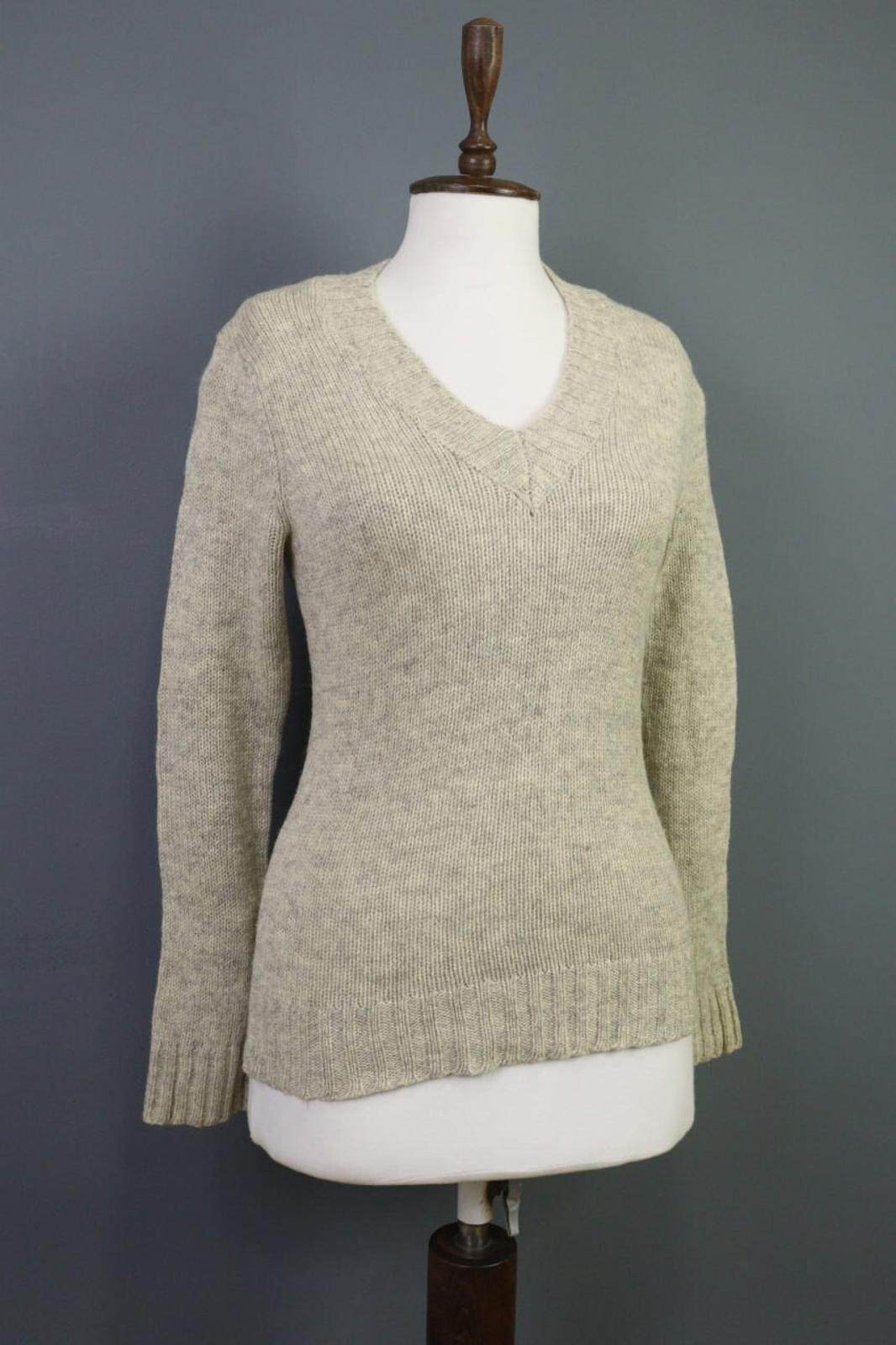 ISABEL MARANT ETOILE Sweater Ivory V-Neck Wool Lightweight – Size 1