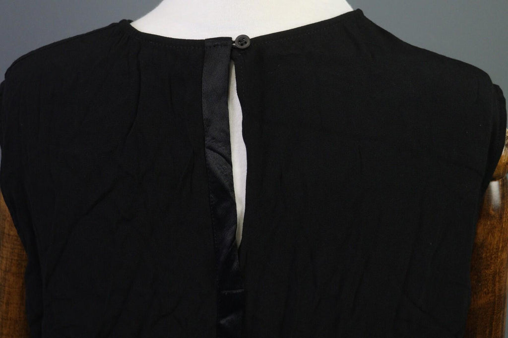 ANNETTE GORTZ Black Viscose Knee Length Sheath Dress – Size 40