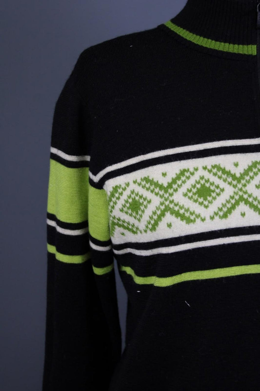 DALE OF NORWAY Multi Fair ISle Mock Neck Raglan Sleeve 1/4 Zip Sweater – Size M