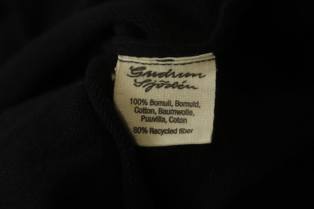 GUDRUN SJODEN Black 100% Cotton Cap Sleeve Crew Neck Pullover Shift Dress – Size M