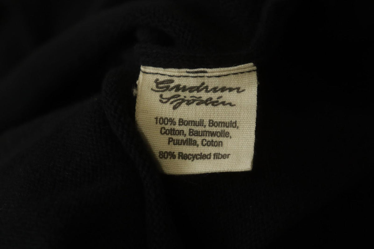 GUDRUN SJODEN Black 100% Cotton Cap Sleeve Crew Neck Pullover Shift Dress – Size M