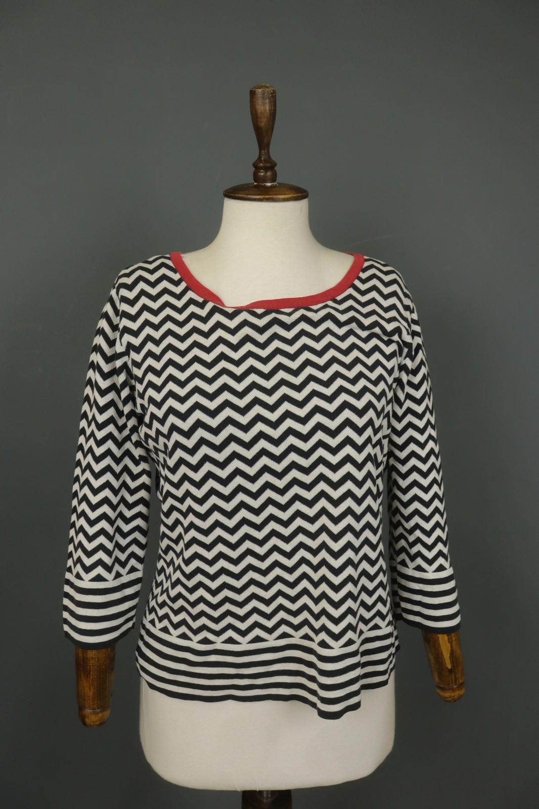 WEEKEND MAX MARA Multi Striped Knitted Long Sleeve Round Neck Sweater – Size XL