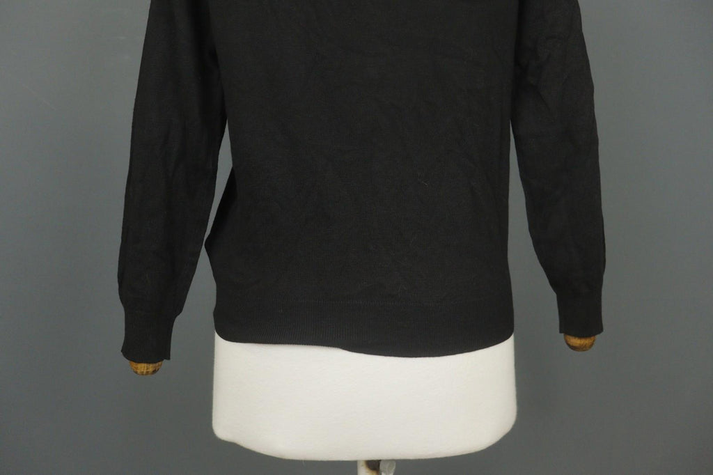 COACH Black Viscose Blend Raglan Sleeve Button Front Cardigan Sweater – Size S