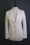 ETRO MILANO White Two Button Blazer Jacket – Size 44