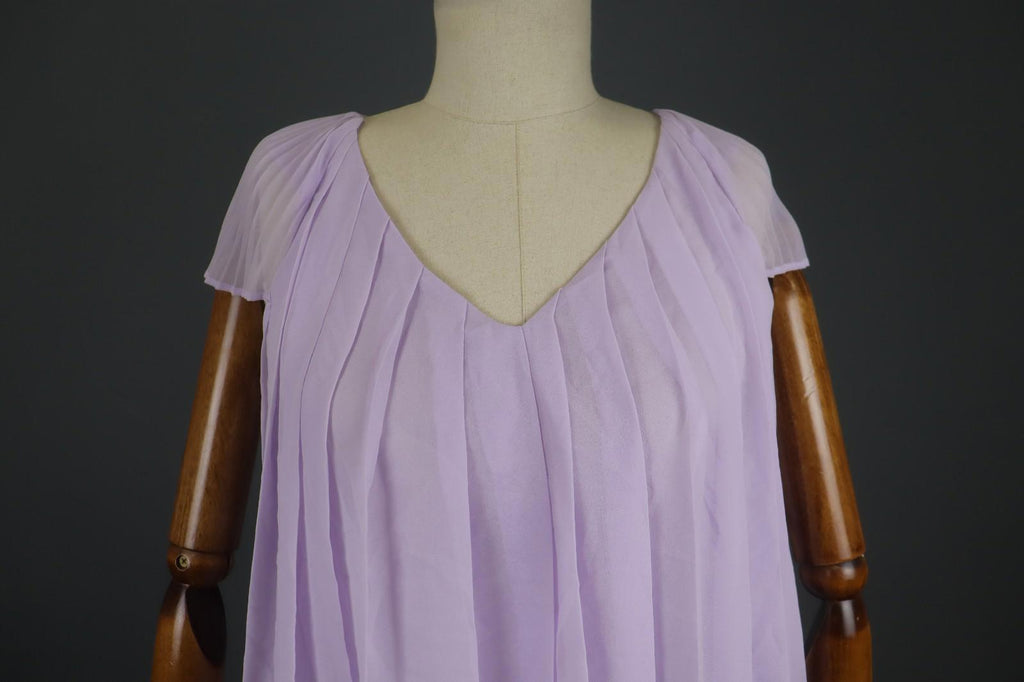 CLAUDIE PIERLOT Pink V-Neck Short Sleeve Pullover Pleated Blouse Top – Size S / M
