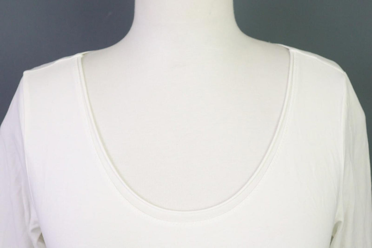 ANNETTE GORTZ White Stretch Long Sleeve Top Blouse – Size S