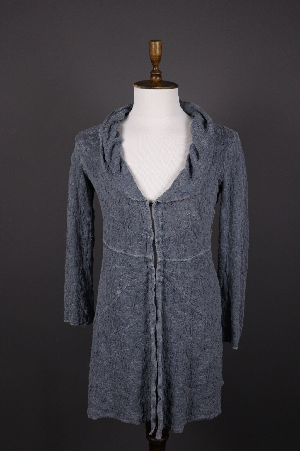 Transit Par Such 530 Gray Long Sleeve Linen Blend Dress – Size 5