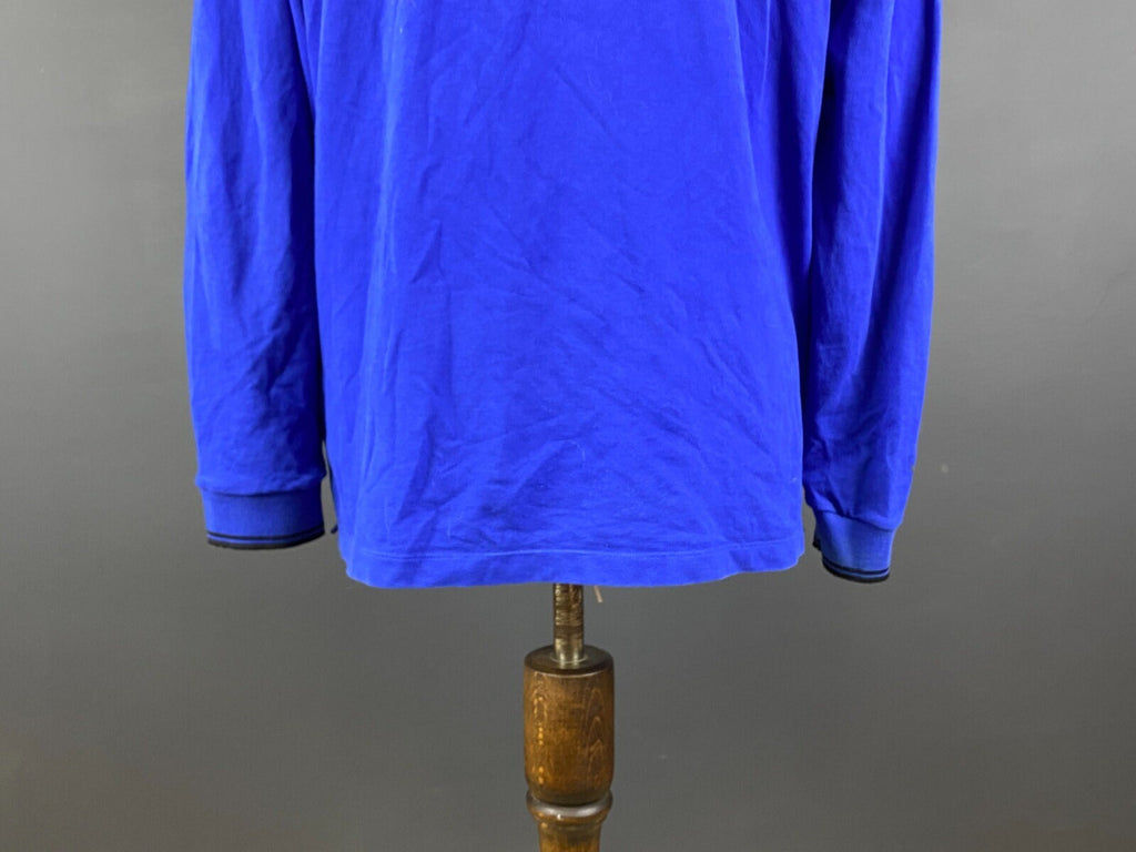 Hackett Aston Martin Racing Blue Long Sleeve #5 Polo Shirt – Size L