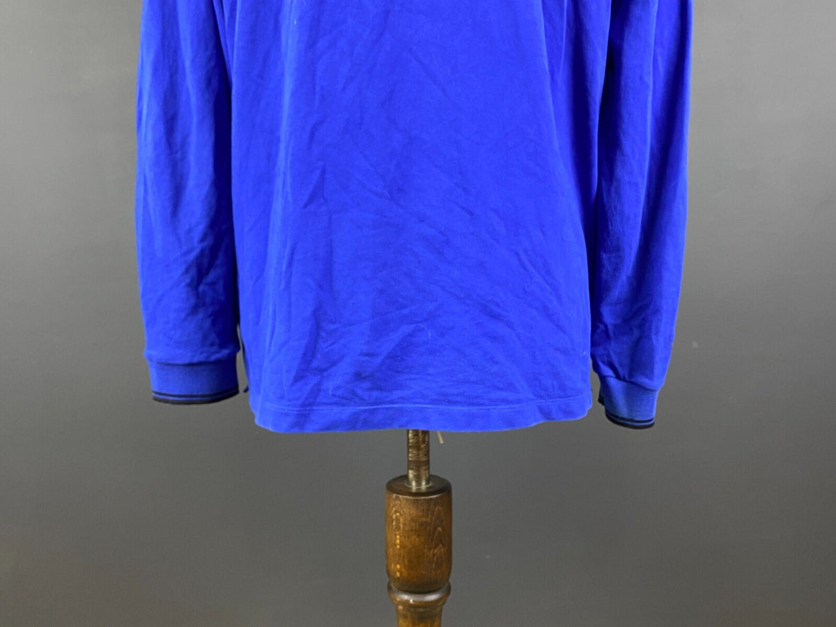 Hackett Aston Martin Racing Blue Long Sleeve #5 Polo Shirt – Size L