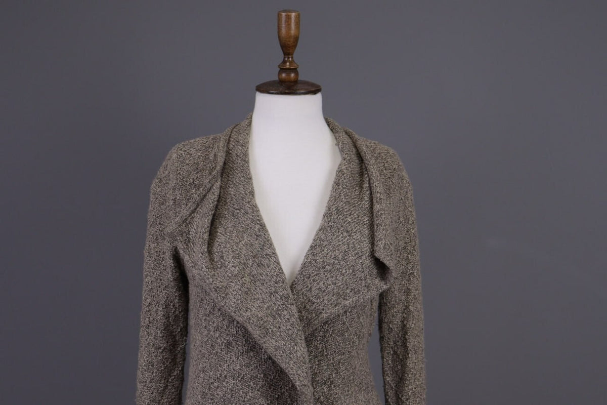 Used Lauren Ralph Lauren Brown Knitted Belted Coat Jacket – Size XS