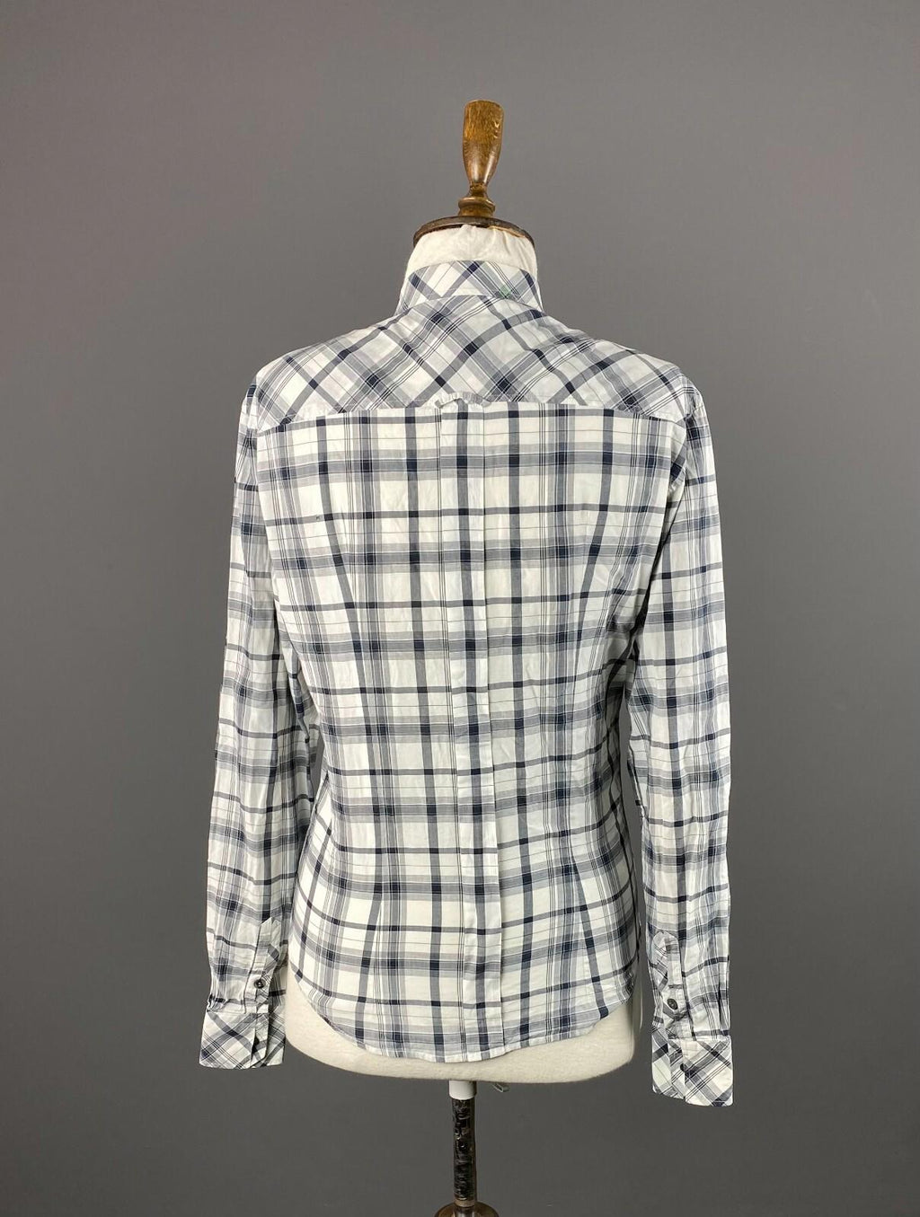 DOLCE&GABBANA White Check Button Up Long Sleeve Shirt – Women's S