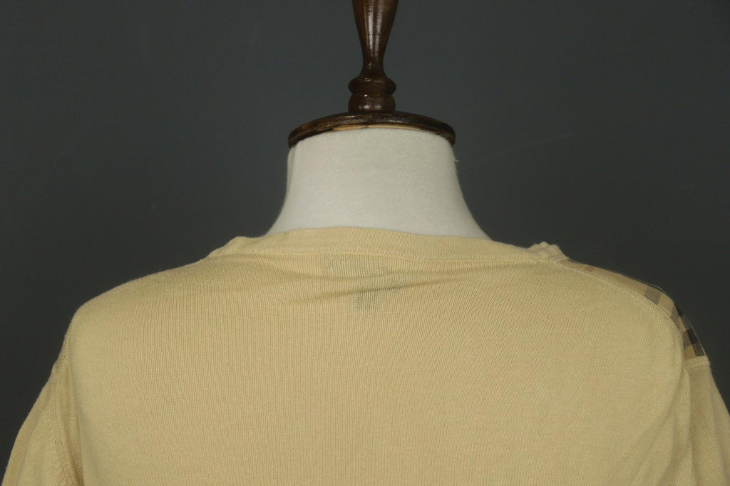 BURBERRY London Yellow Casual Long Sleeve Round Neck Pullover Knit Top – Size S
