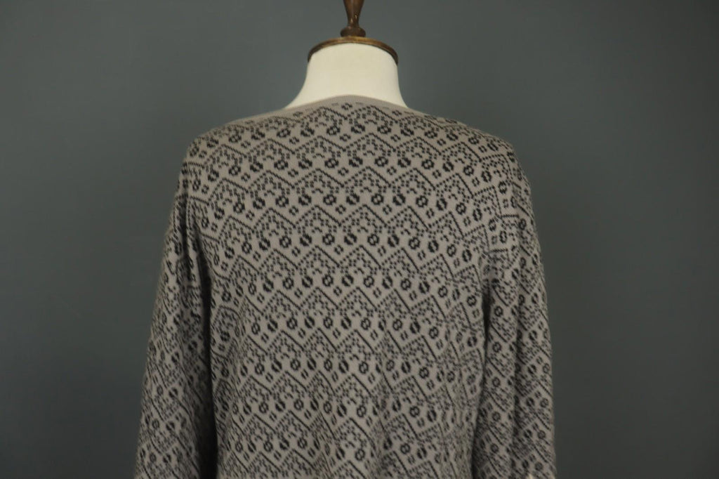 GUDRUN SJODEN Multi Floral 100% Cotton Knitted Square Neck Sweater Dress – Size XL