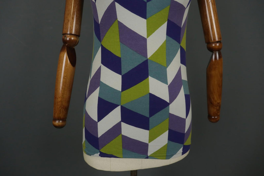 GUDRUN SJODEN Multi Geometric Scoop Neck Sleeveless Pullover Tank Top – Size S