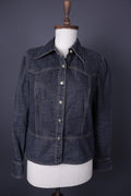 ESCADA Blue Denim Drawstring Lightweight Blazer Jacket – Size M