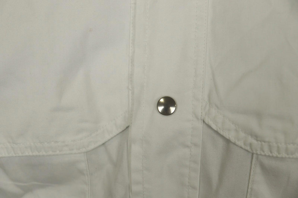 THIERRY MULGER White Long Sleeve Collared Flap Pockets Snap Button Shirt Sz M/L