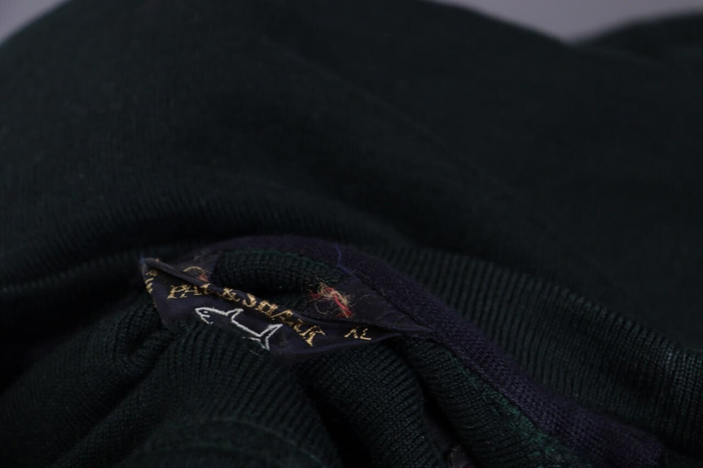 Vintage Paul & Shark Yachting Green Big Logo Knit Sweater Jumper – Size XL