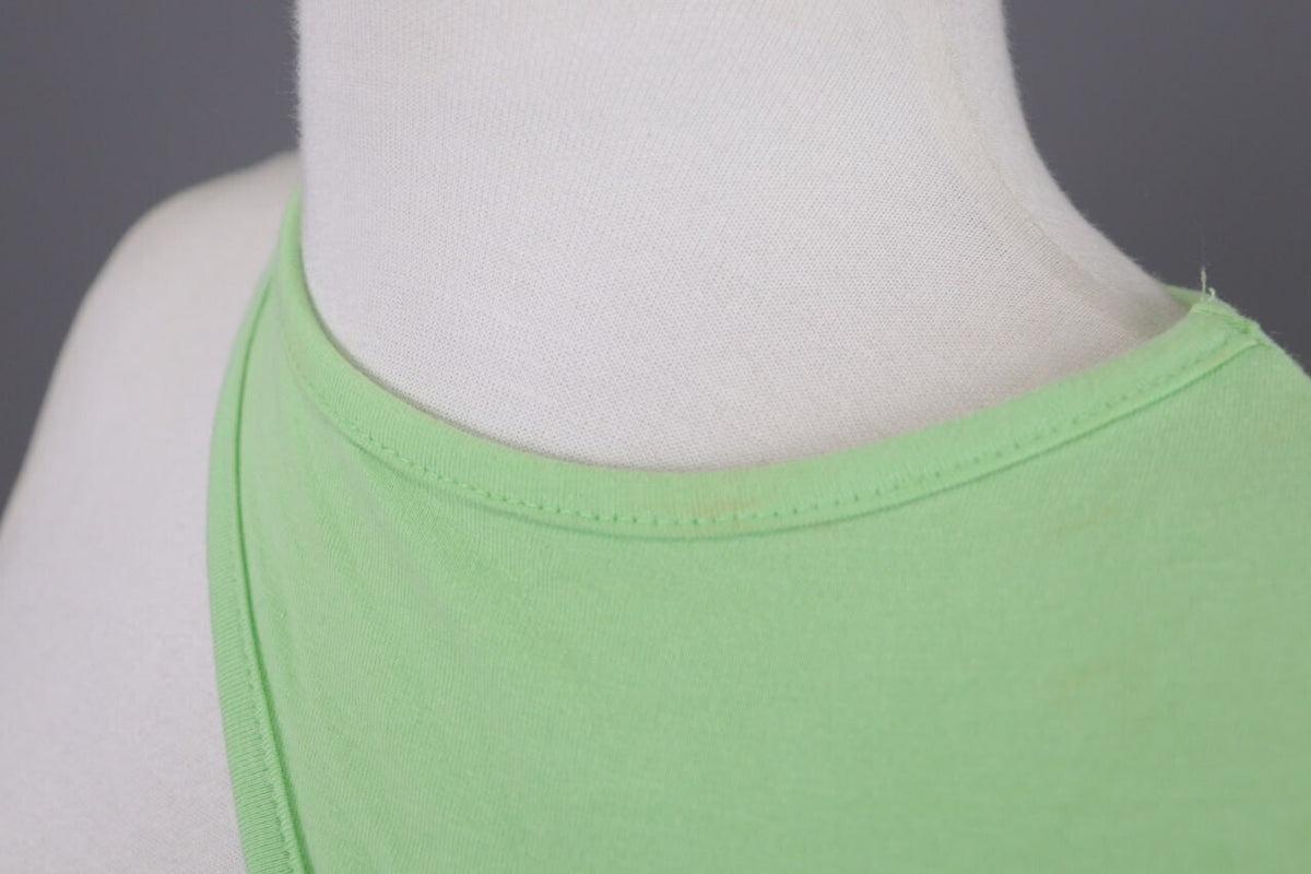 Karl Kani Embroidered Sleeve Green Asymmetrical One Shoulder Shirt – Size S – Used