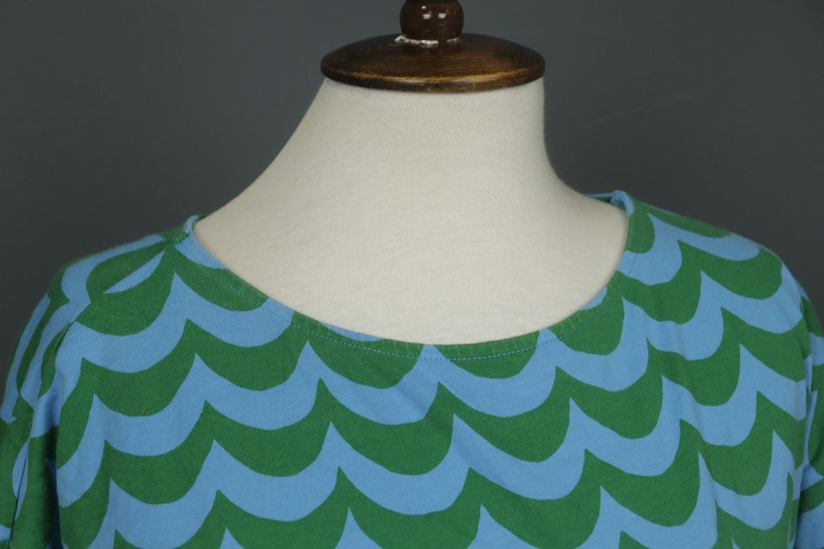 MARIMEKKO X Uniqlo Laine Multi Scallop Print Cotton Pullover Tunic Top – Size M