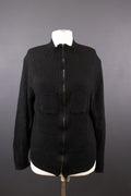 Kenzo Homme Black Vintage Merino Wool Full Zip Tight Knit Sweater – Size M