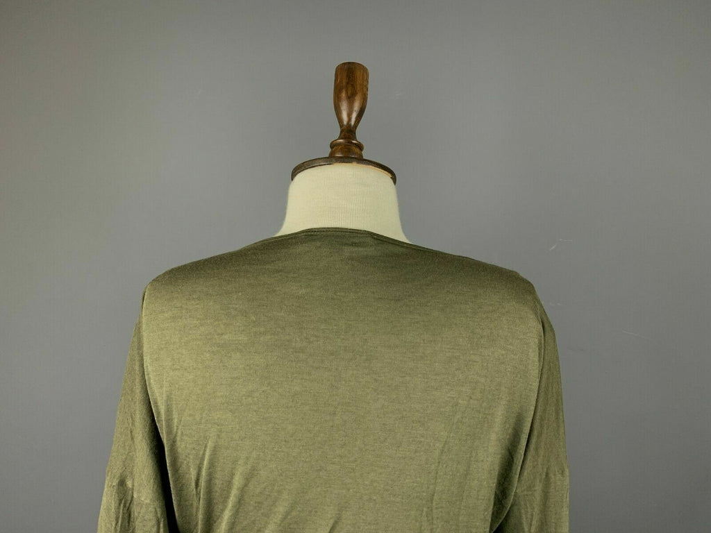 Barbara Bui Olive Boat Neck Viscose Cashmere Sweater – Women's L