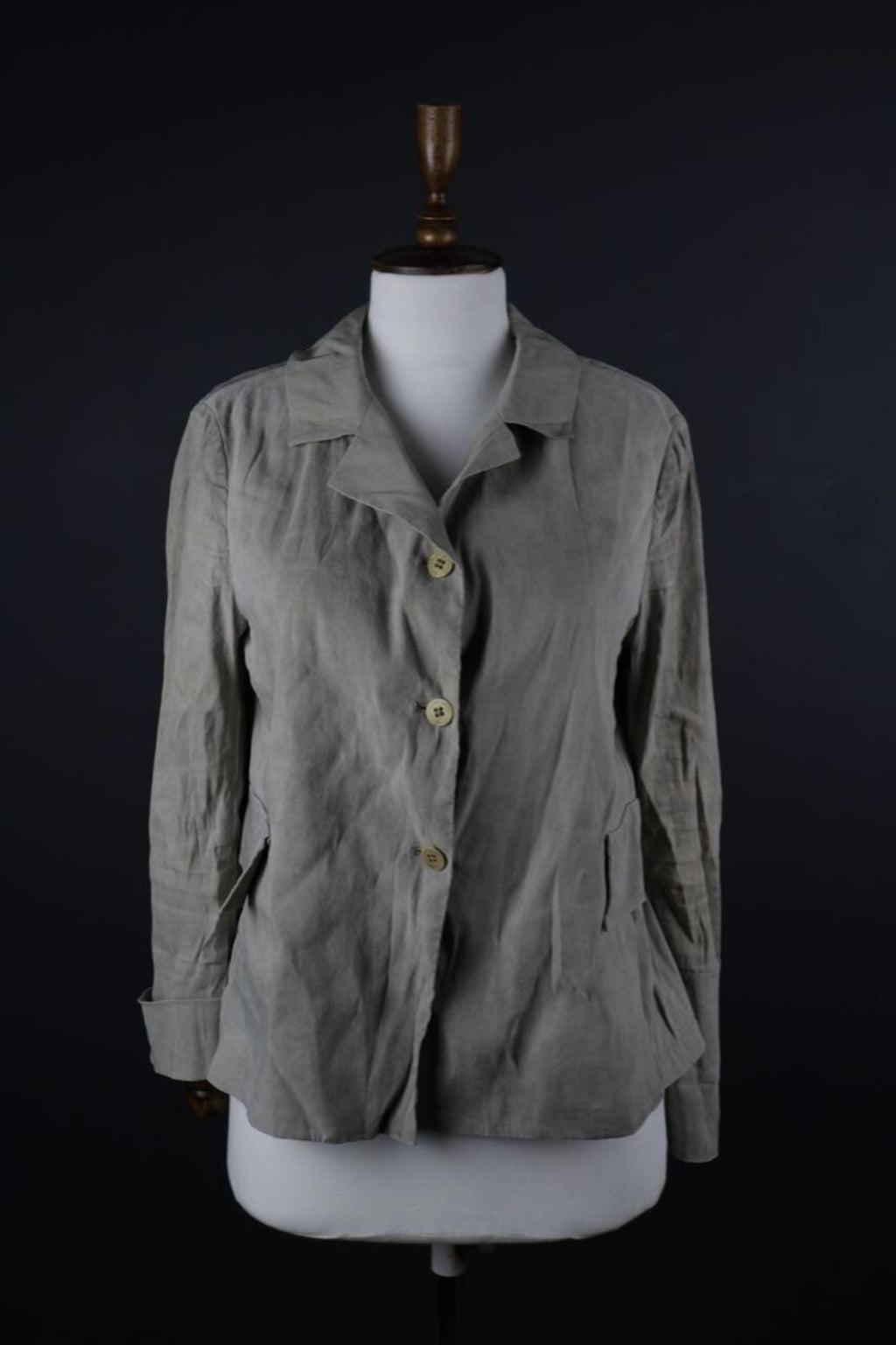 ANNETTE GORTZ Gray Linen Lightweight Blazer Jacket – Size 38 / M