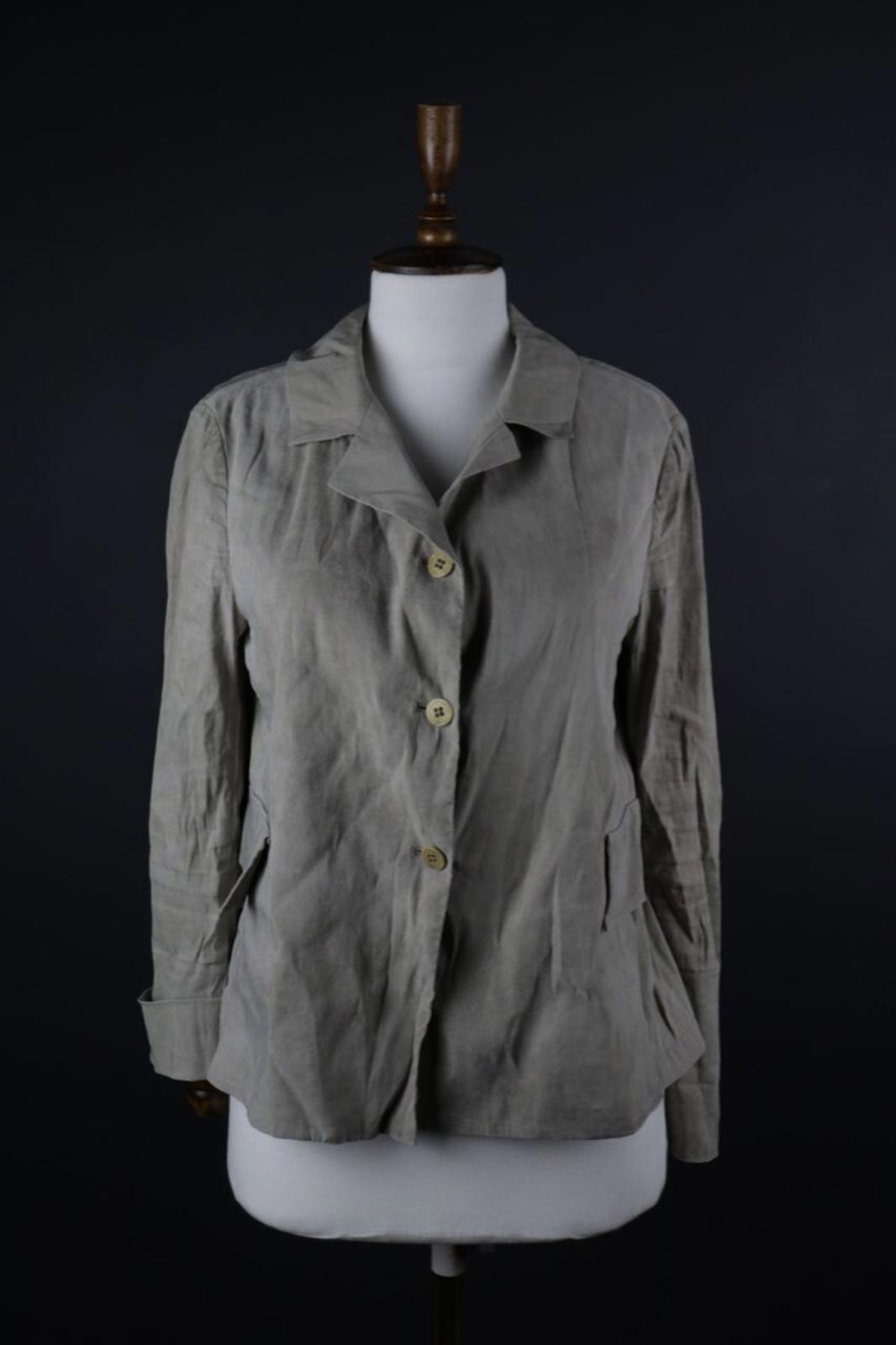ANNETTE GORTZ Gray Linen Lightweight Blazer Jacket – Size 38 / M