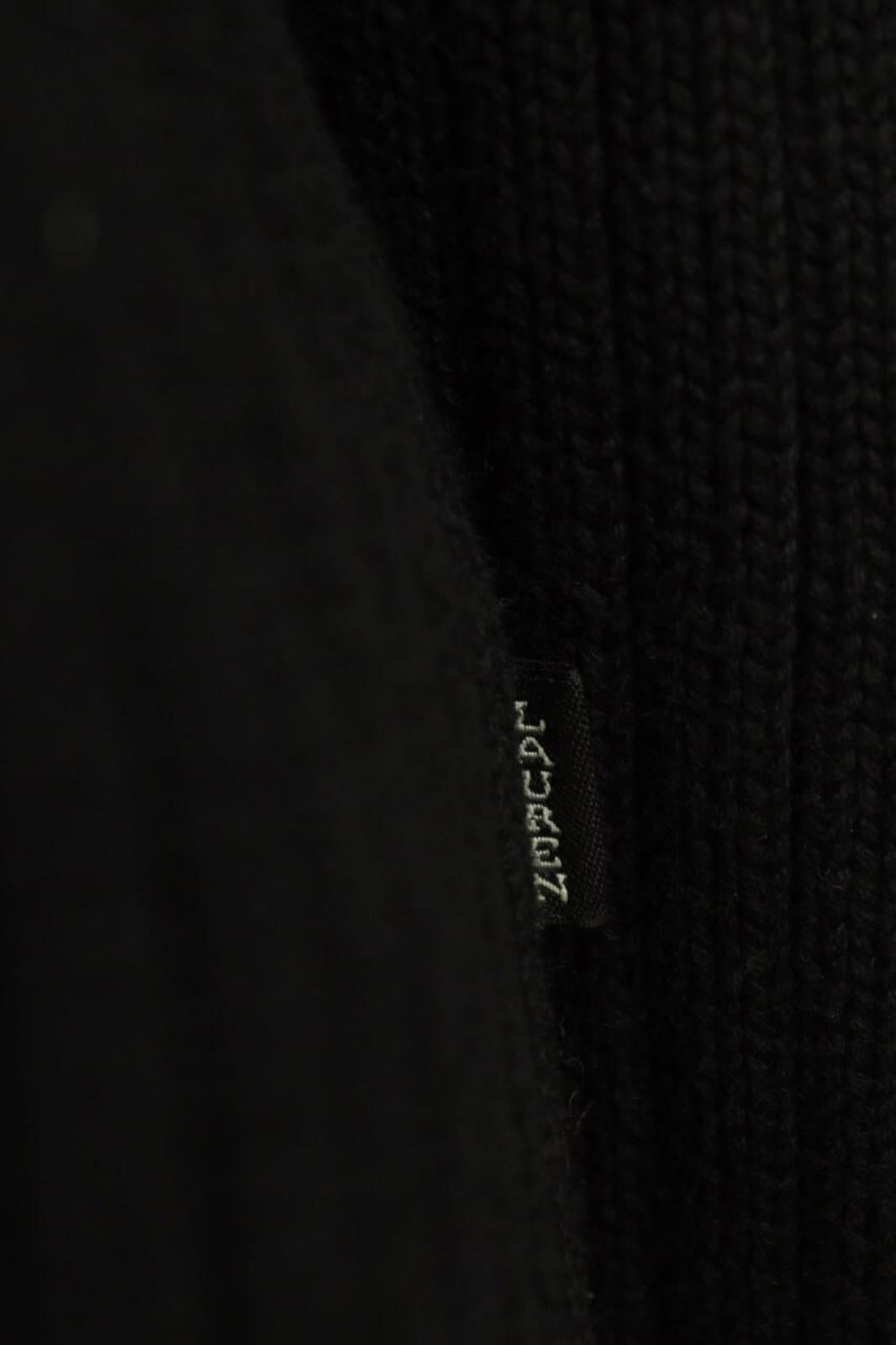 LAUREN RALPH LAUREN Petite Ribbed Black Knit Sweater Sz S