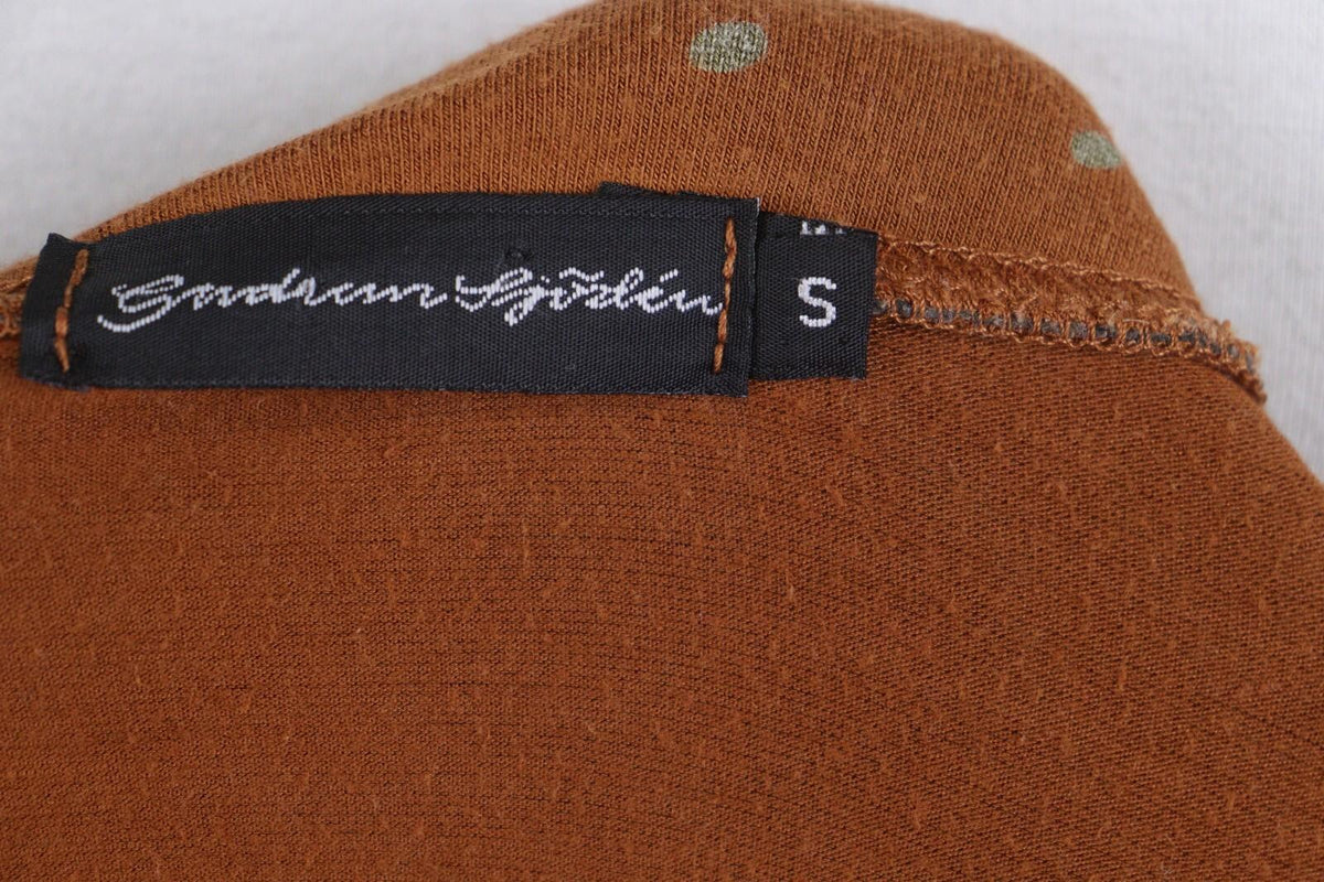 GUDRUN SJODEN Brown Long Sleeve Lightweight Top Blouse – Size S