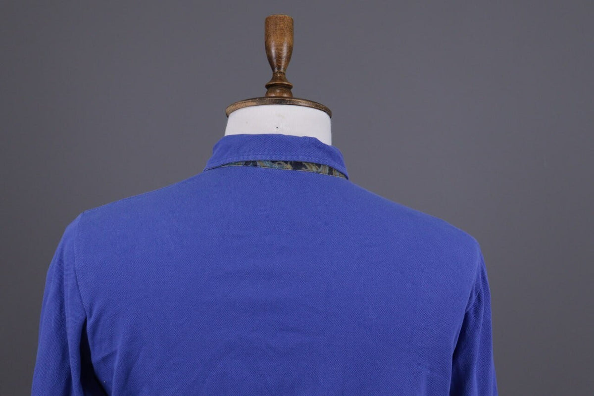 ETRO Milano Blue Collared Paisley Pullover Sweater – Size XL