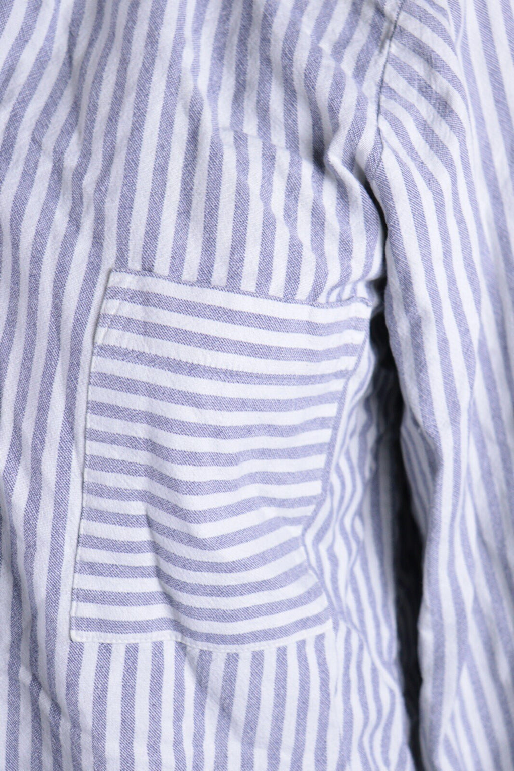 Toast White Linen Stripe Long Sleeve Relaxed Blouson Midi Dress – Size UK12 US8 M