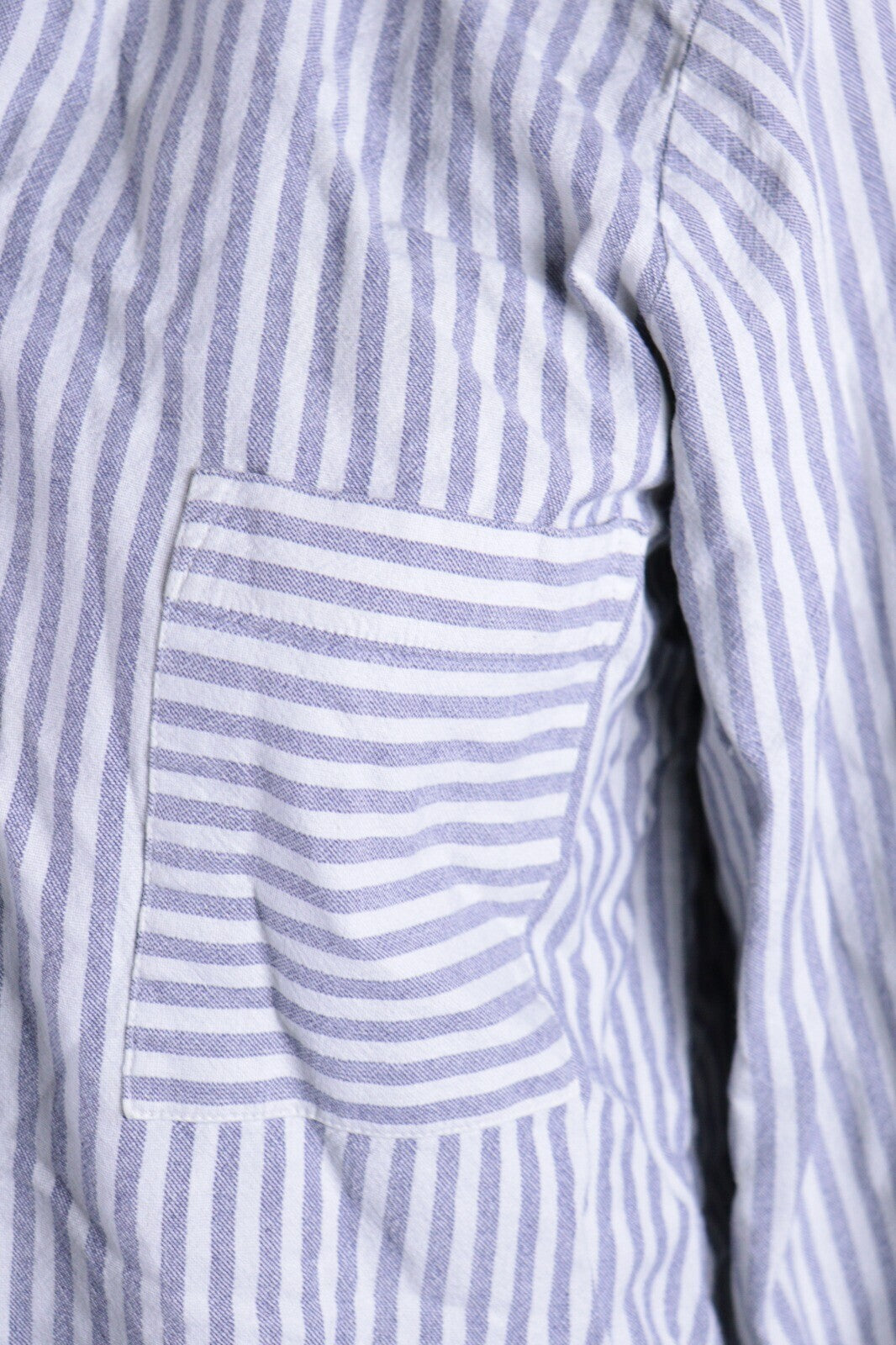 Toast White Linen Stripe Long Sleeve Relaxed Blouson Midi Dress – Size UK12 US8 M