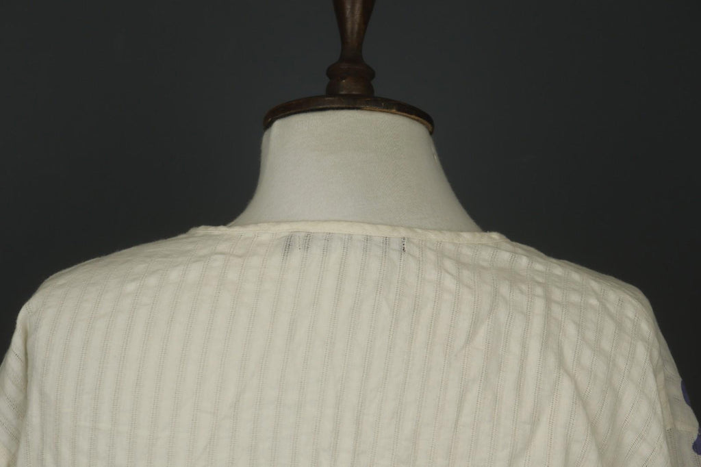 GUDRUN SJÖDEN Ivory Cotton Long Sleeve Tie Waist Button Front Shirt Dress – Size S