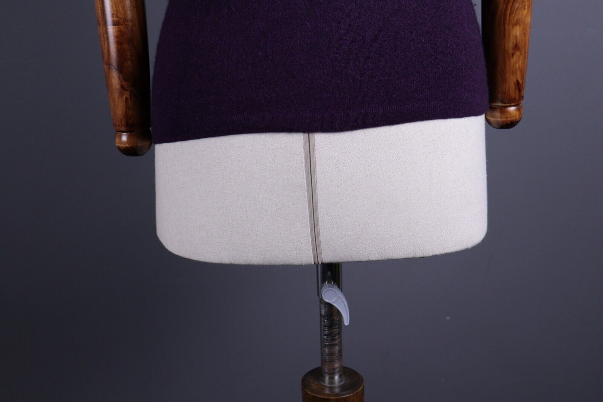 Brora Purple Wool Knit Vest Cardigan Sweater – Size S