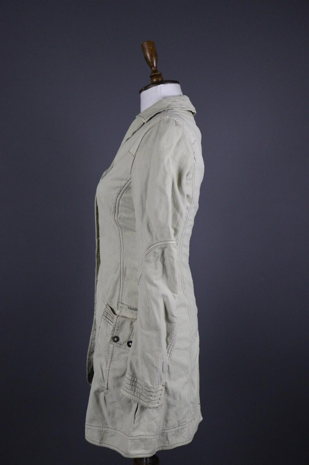TRANSIT PAR SUCH 391 Beige Designer Two Pockets Lightweight Coat Jacket – Size 2