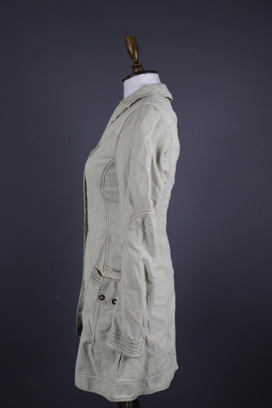 TRANSIT PAR SUCH 391 Beige Designer Two Pockets Lightweight Coat Jacket – Size 2