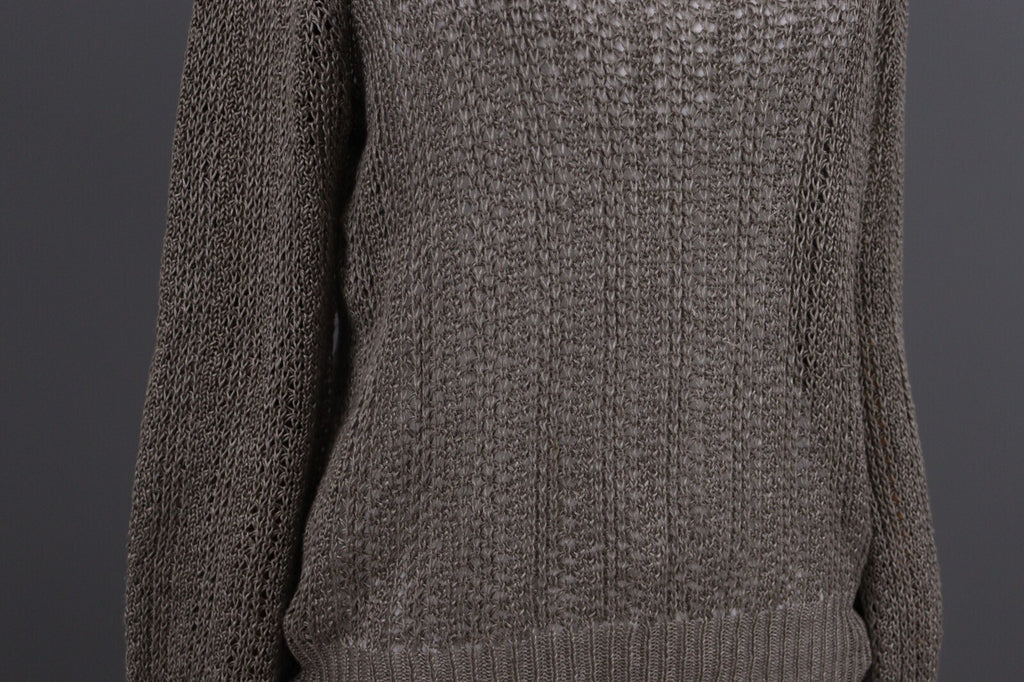 Oska Brown Lagenlook Relaxed Linen Knit Pullover Sweater – Size 2 / M