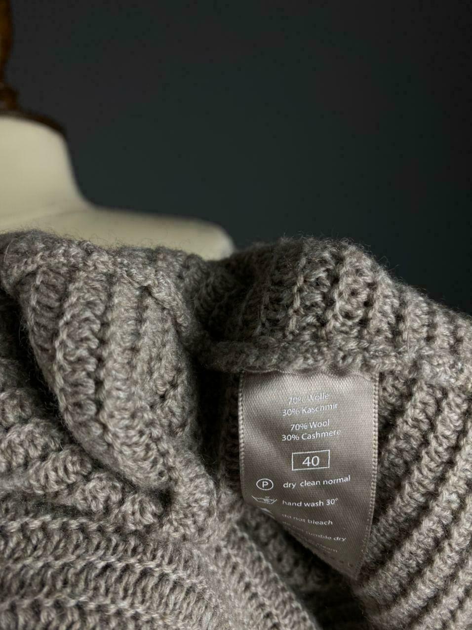 Hemisphere Grey Knit Button Up Long Sleeve Cardigan Dress – Women's 40