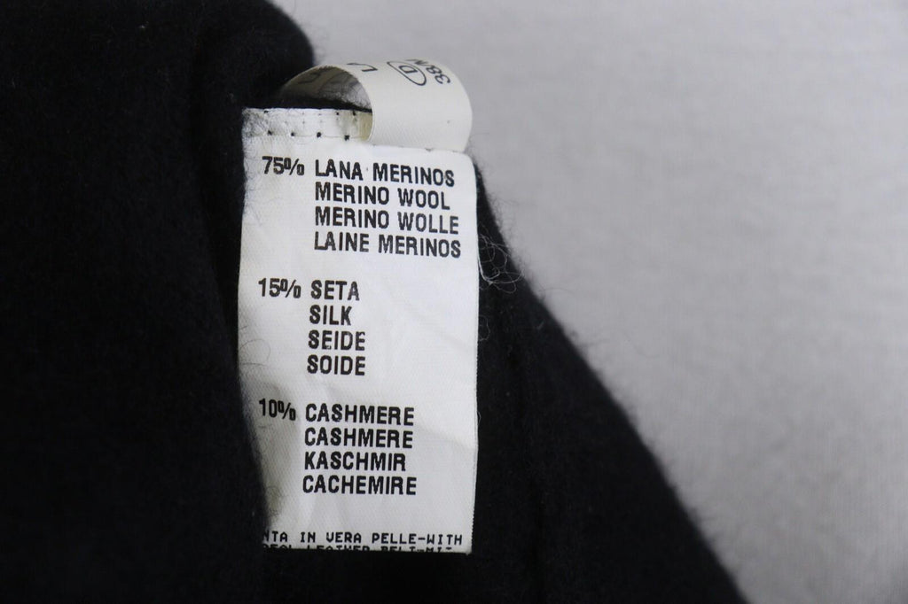 FABIANA FILIPPI Black Long Sleeve Button Front Cardigan Sweater Cape – Size M