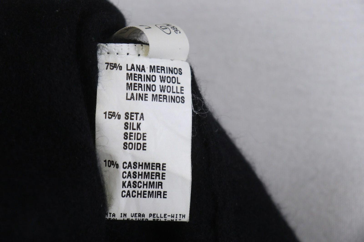 FABIANA FILIPPI Black Long Sleeve Button Front Cardigan Sweater Cape – Size M