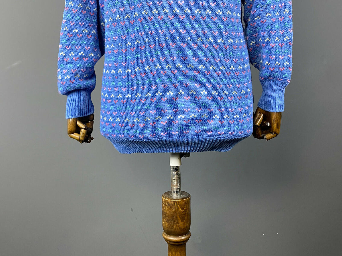 LAURA ASHLEY Multicolor Lagenlook Striped Knit 100% Cotton Sweater – Size M